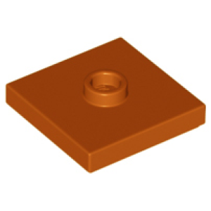 Plaat, Aangepast 2x2 met 1 nop in het midden Dark Orange