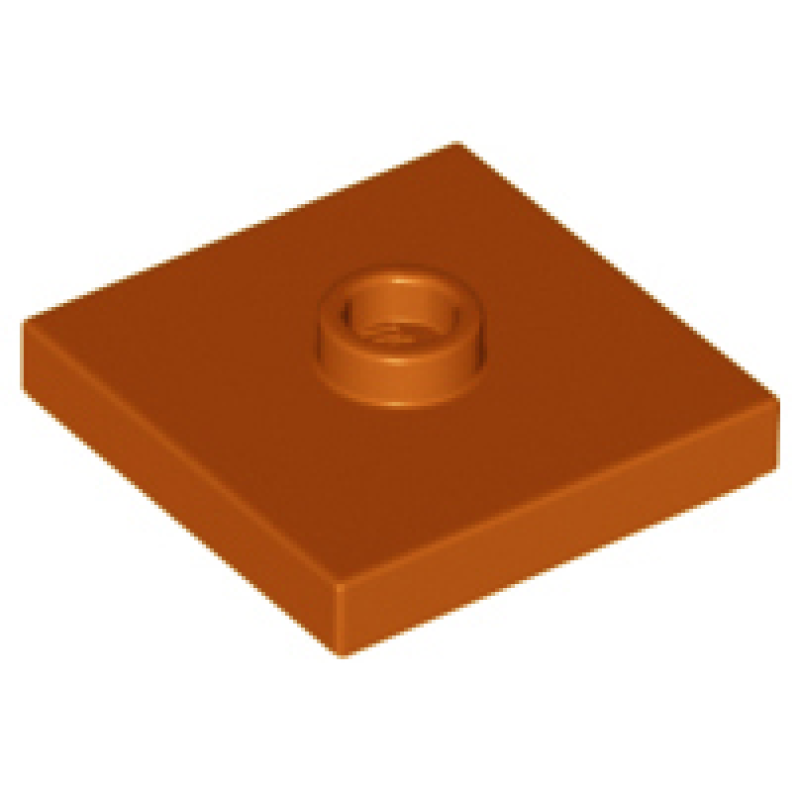 Plaat, Aangepast 2x2 met 1 nop in het midden Dark Orange