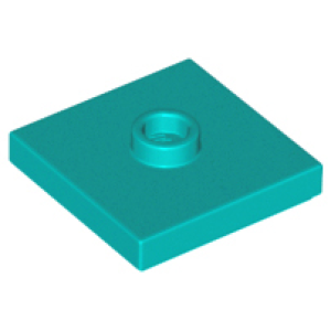 Plaat, Aangepast 2x2 met 1 nop in het midden Dark Turquoise