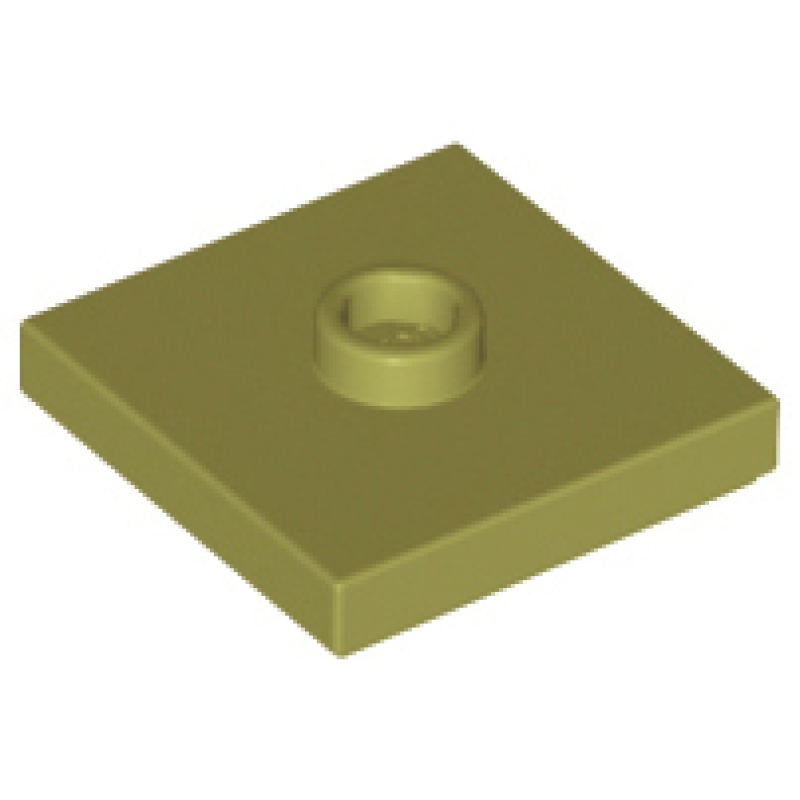 Plaat, Aangepast 2x2 met 1 nop in het midden Olive Green