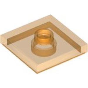 Plaat, Aangepast 2x2 met 1 nop in het midden Trans Orange
