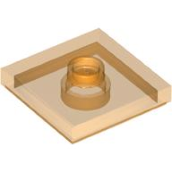 Plaat, Aangepast 2x2 met 1 nop in het midden Trans Orange
