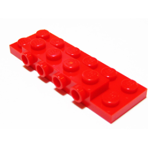 Plaat, Aangepast 2x6x2/3 met 4 noppen aan de zijkant Red