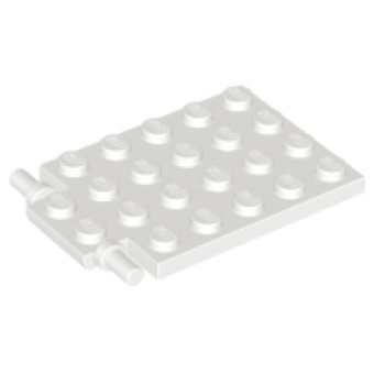 Plaat, Aangepast 4x6 met valluik scharnier White