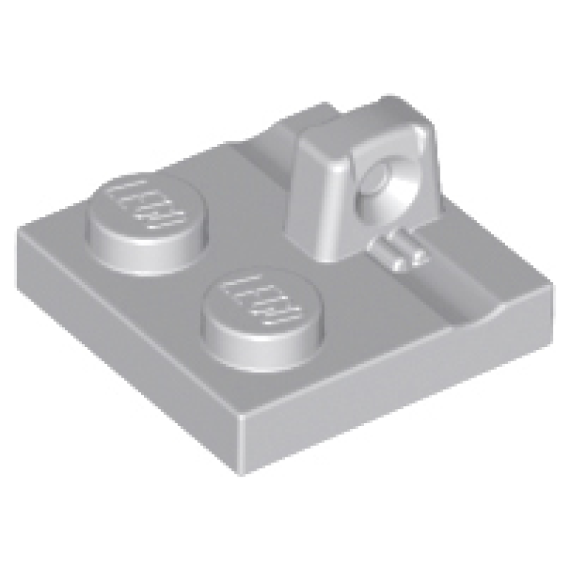 Scharnier, Plaat 2x2 vergrendeling met 1 vinger aan bovenkant Light Bluish Gray