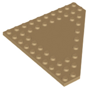 Wig, Paat 10x10 met afgesneden hoek en geen nopjes in het midden Dark Tan