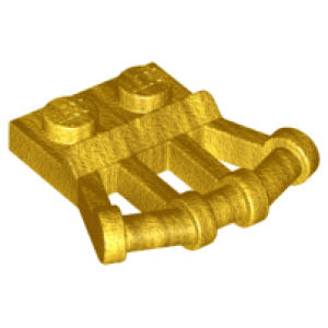 Plaat, Aangepast 1x2 met schuine handvaten aan zijkant Pearl Gold