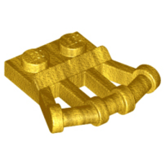 Plaat, Aangepast 1x2 met schuine handvaten aan zijkant Pearl Gold