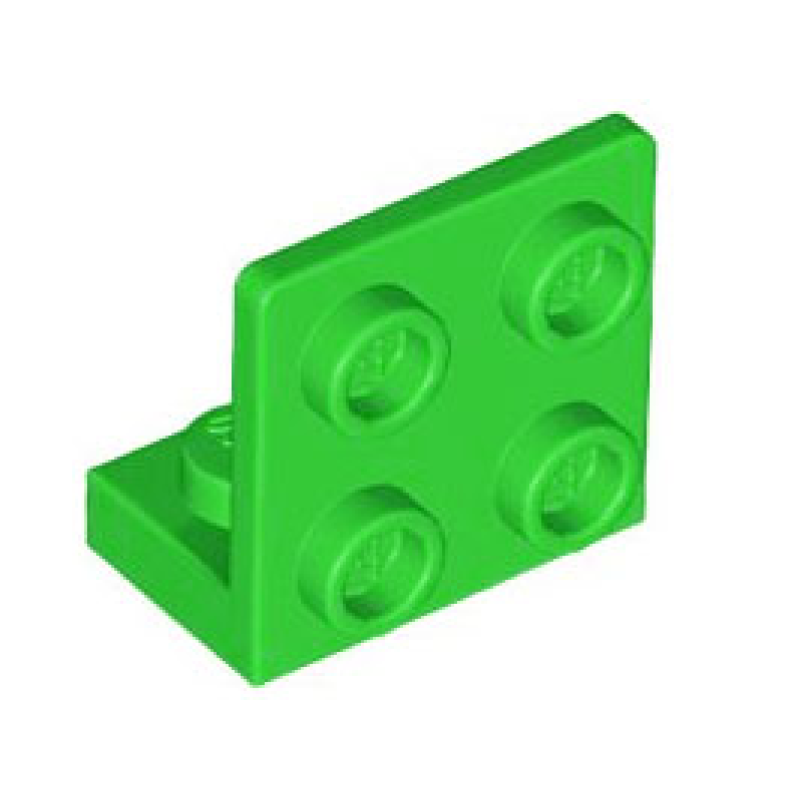 Plaat, Hoek 1x2 - 2x2 omgekeerd Bright Green