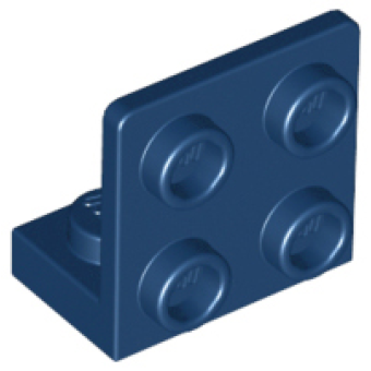 Plaat, Hoek 1x2 - 2x2 omgekeerd Dark Blue