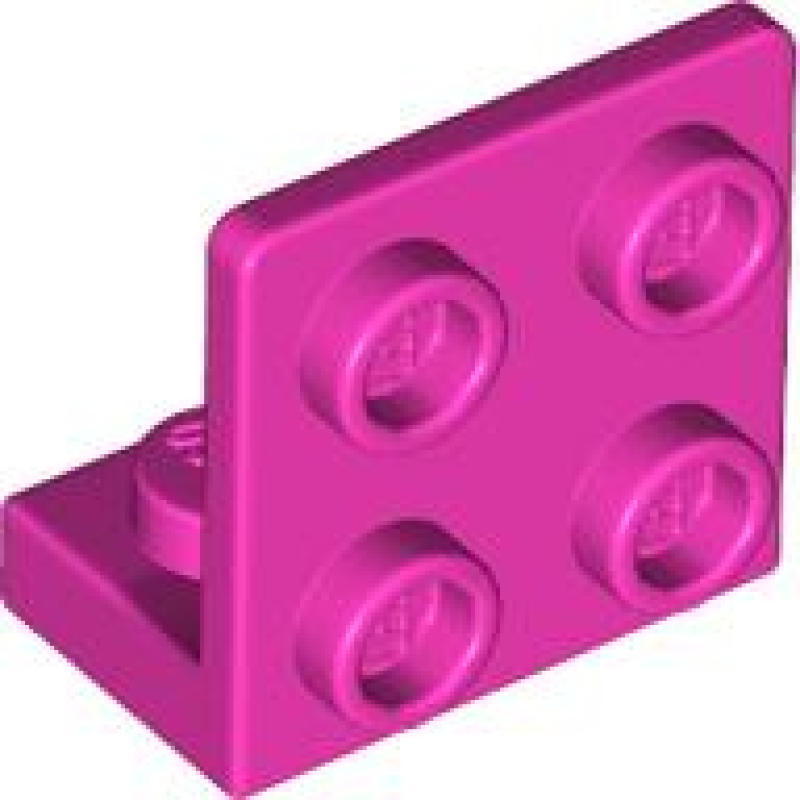 Plaat, Hoek 1x2 - 2x2 omgekeerd Dark Pink