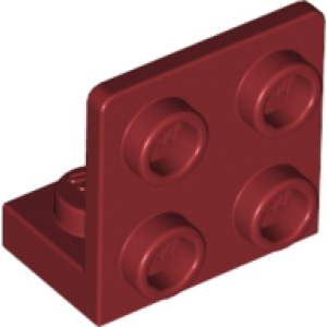 Plaat, Hoek 1x2 - 2x2 omgekeerd Dark Red