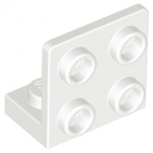 Plaat Hoek Omgekeerd 1x2 - 2x2 White