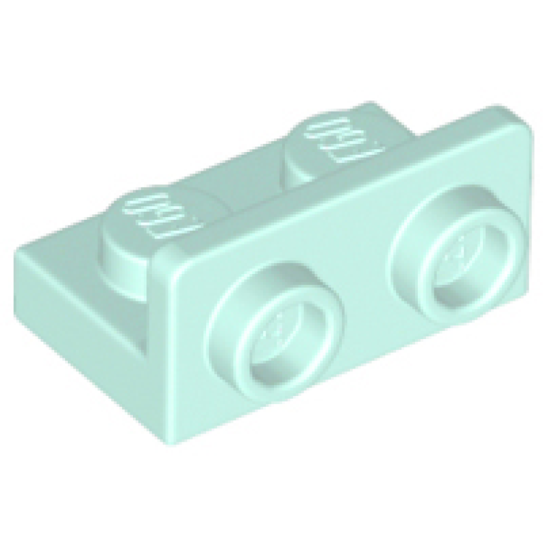 Plaat, Hoek 1x2 - 1x2 omgekeerd Light Aqua