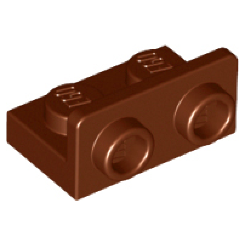 Plaat, Hoek 1x2 - 1x2 omgekeerd Reddish Brown