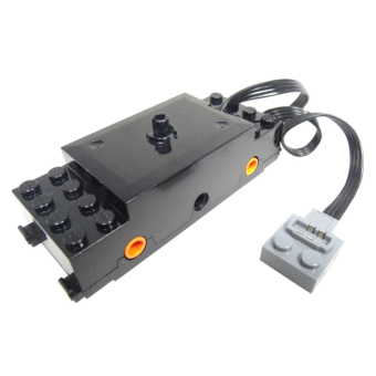 Elektrische, Trein Motor 9V RC Trein met geïntegreerde PF bevestiging, oranje wielhouders Black