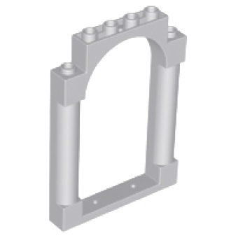 Deur, Kozijn 1x6x7 gebogen met inkepingen en pilaren Light Bluish Gray