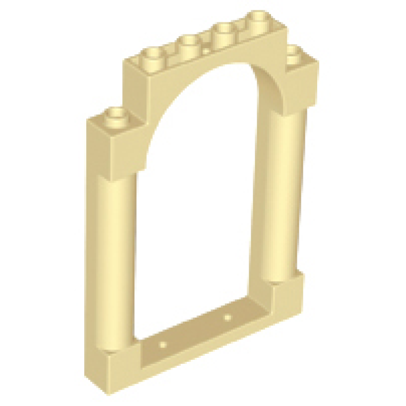 Deur, Kozijn 1x6x7 gebogen met inkepingen en pilaren Tan
