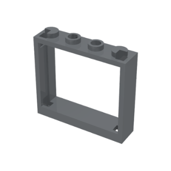 Raam 1x4x3 Dark Bluish Gray