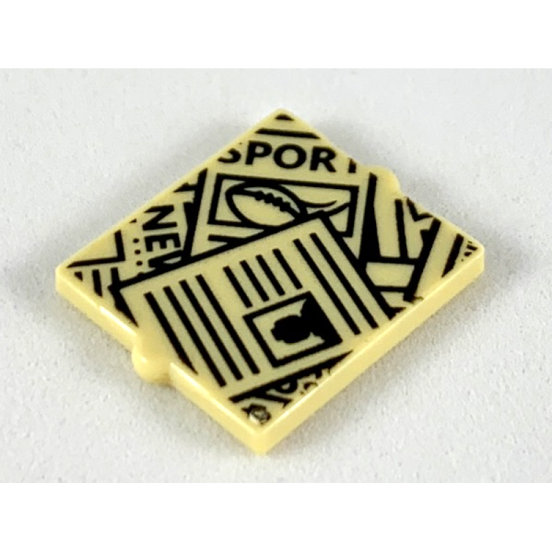 Glas 2x2 met kranten Tan