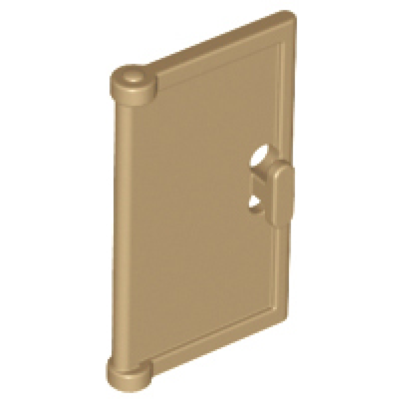 Deur 1x2x3 met verticaal handvat Dark Tan