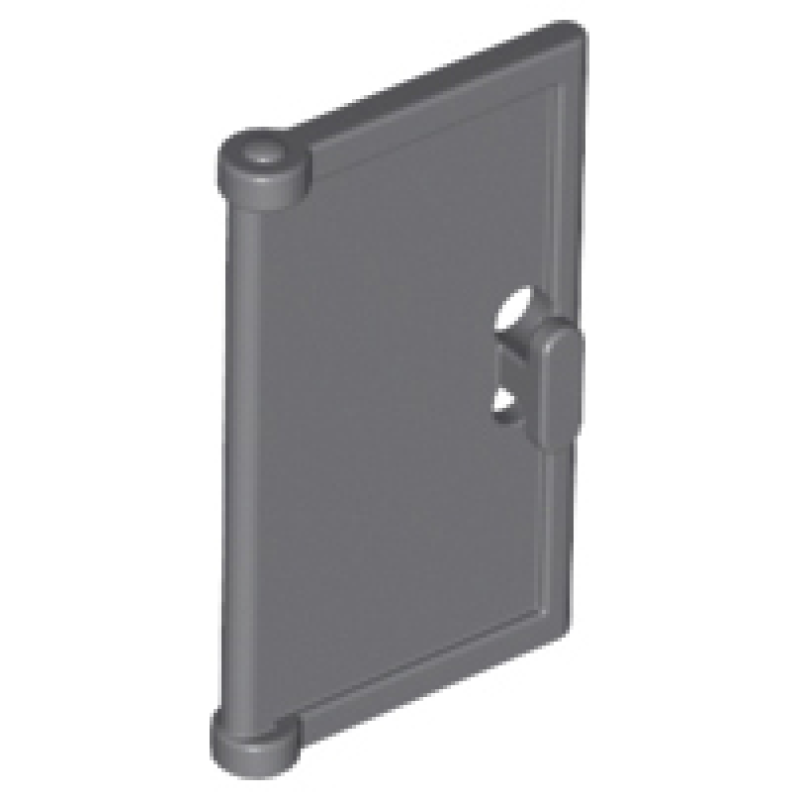 Deur 1x2x3 met verticaal handvat Dark Bluish Gray