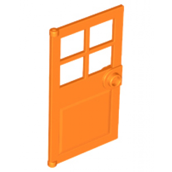deur 1x4x6 met 4 ruiten en nop handvat Orange