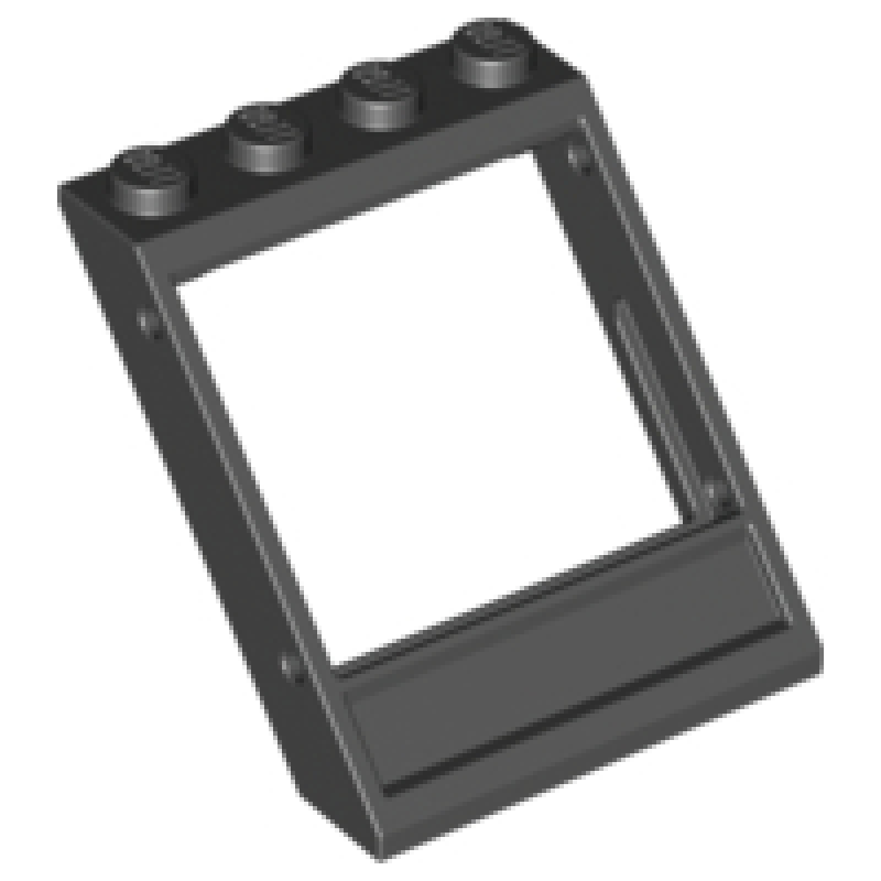 Raam 4x4x3 dak met paneel aan onderkant Black