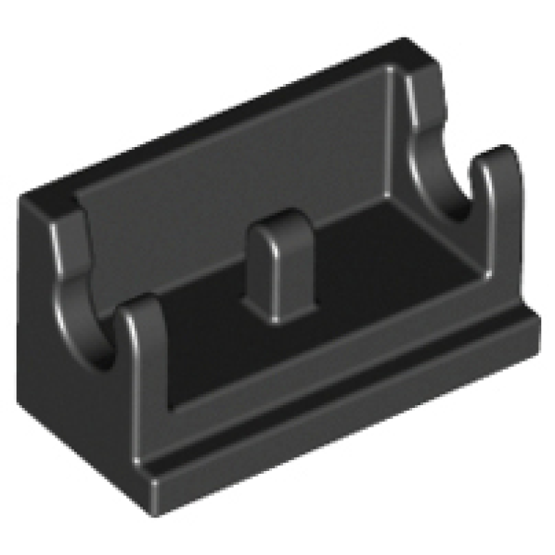 Scharnier Steen 1x2 basis Black
