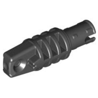 Scharnier Cylinder 1 x 3 met 1 Uitsteeksel en Technic Pin Black