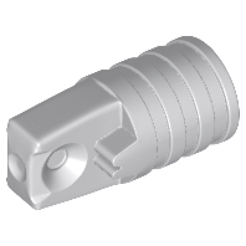 Scharnier Cilinder 1x2 met 1 vinger, as gat aan uiteinde zonder sleuven Light Bluish Gray