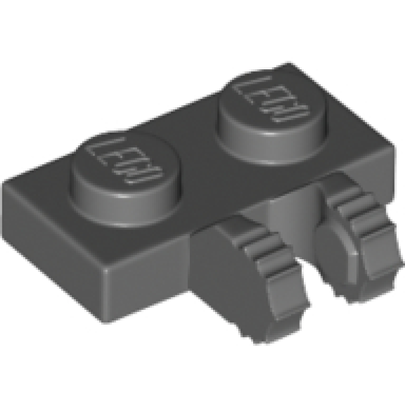 Scharnier, Plaat 1x2 met vingers aan zijkant Dark Bluish Gray