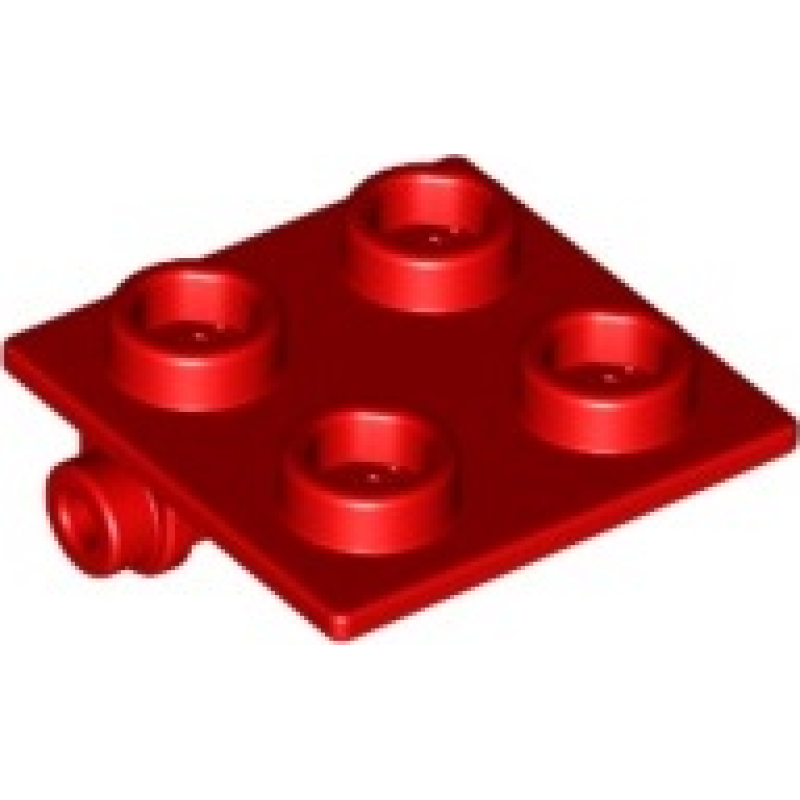 Scharnier Steen 2x2 top plaat Red
