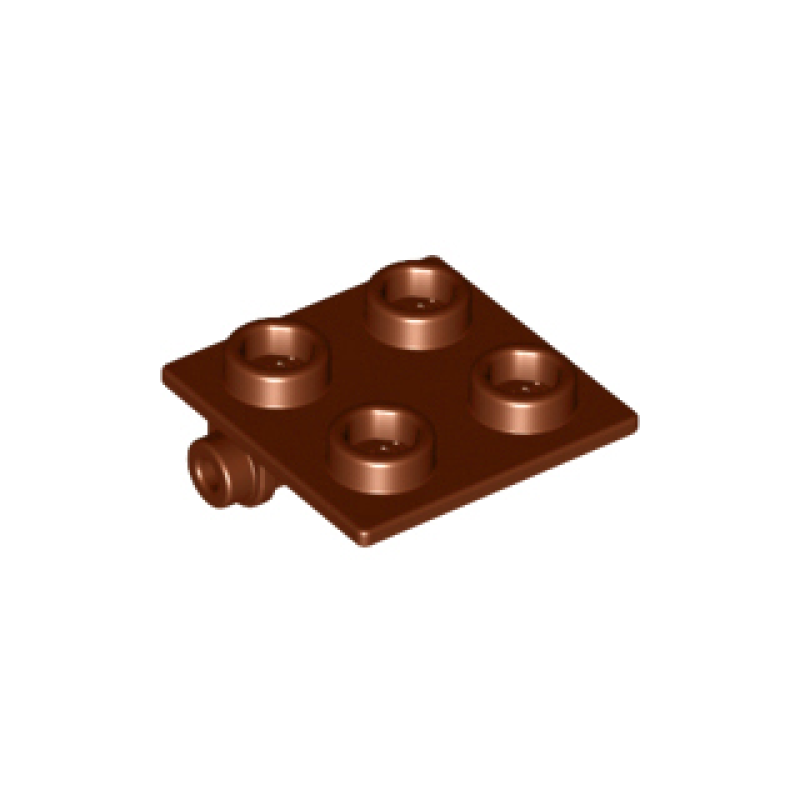 Scharnier Steen 2x2 top plaat Reddish Brown