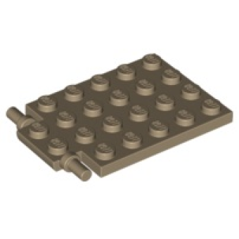 Plaat, Aangepast 4x6 met valluik scharnier Dark Tan