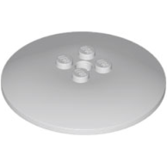 Schotel 6x6 omgekeerd (Radar) met dichte nop Light Bluish Gray