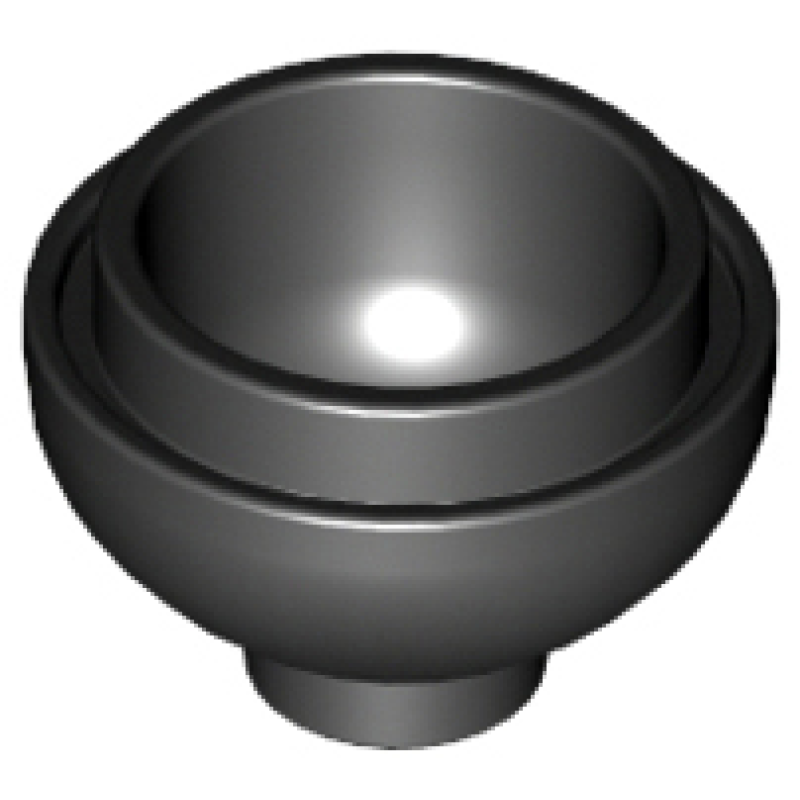 Steen, Rond 2x2 onderkant bol Black