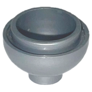 Steen, Rond 2x2 onderkant bol Flat Silver