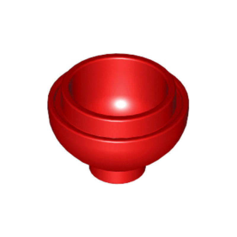 Steen, Rond 2x2 onderkant bol Red