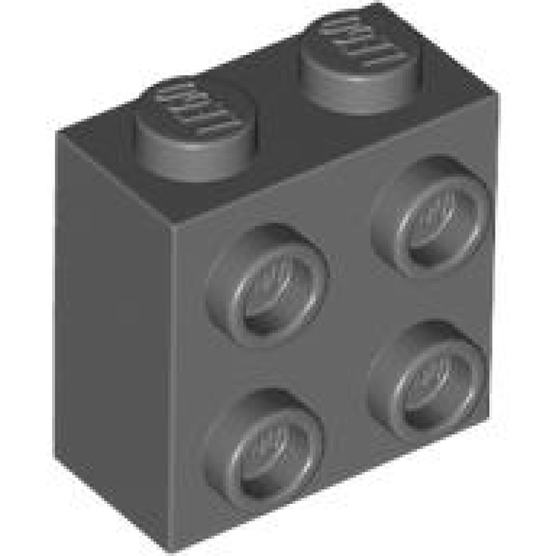Steen, Aangepast 1x2x1 2/3 met noppen aan de zijkant Dark Bluish Gray