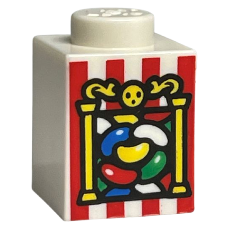 Steen 1x1 met snoepjes (HP Bertie Bott's Snoepjes) White