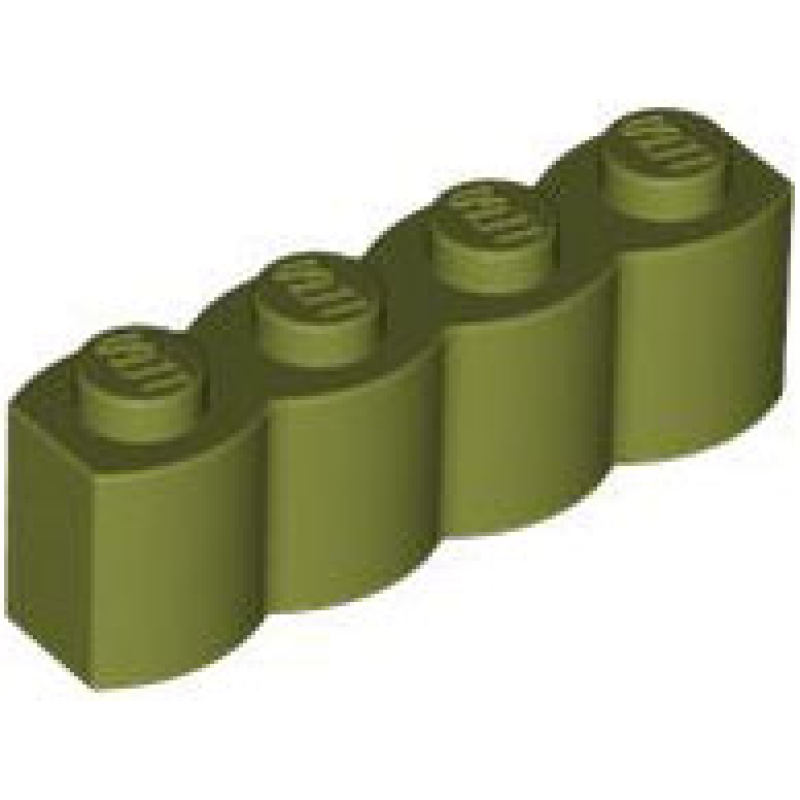 Steen, Aangepast 1x4 houtblok Olive Green