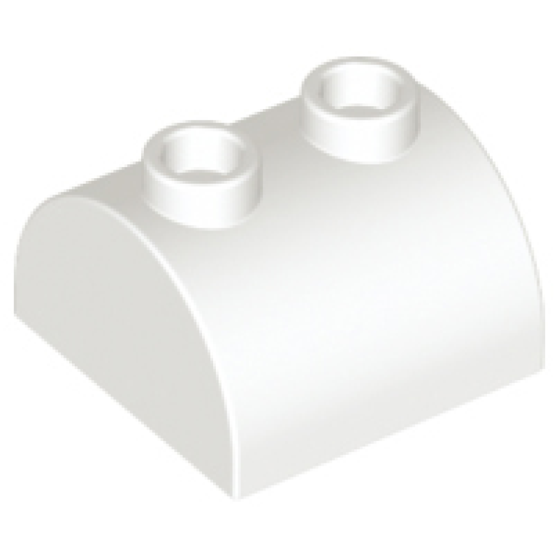 Dakpan, Gebogen 2x2 dubbel met 2 noppen White
