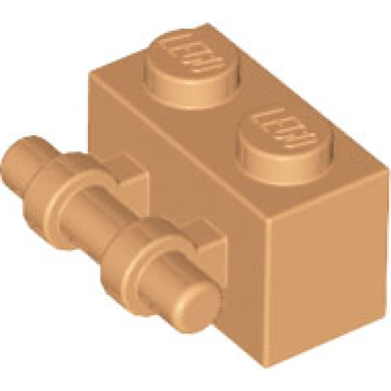 Steen, Aangepast 1x2 met handvat Medium Nougat