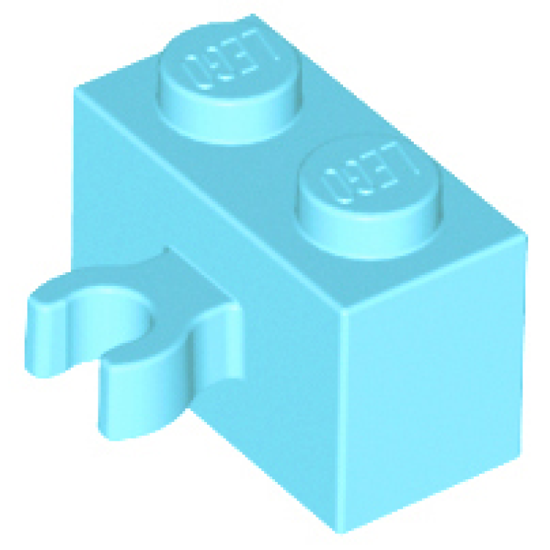 Steen, Aangepast met open O clip dik Medium Azure