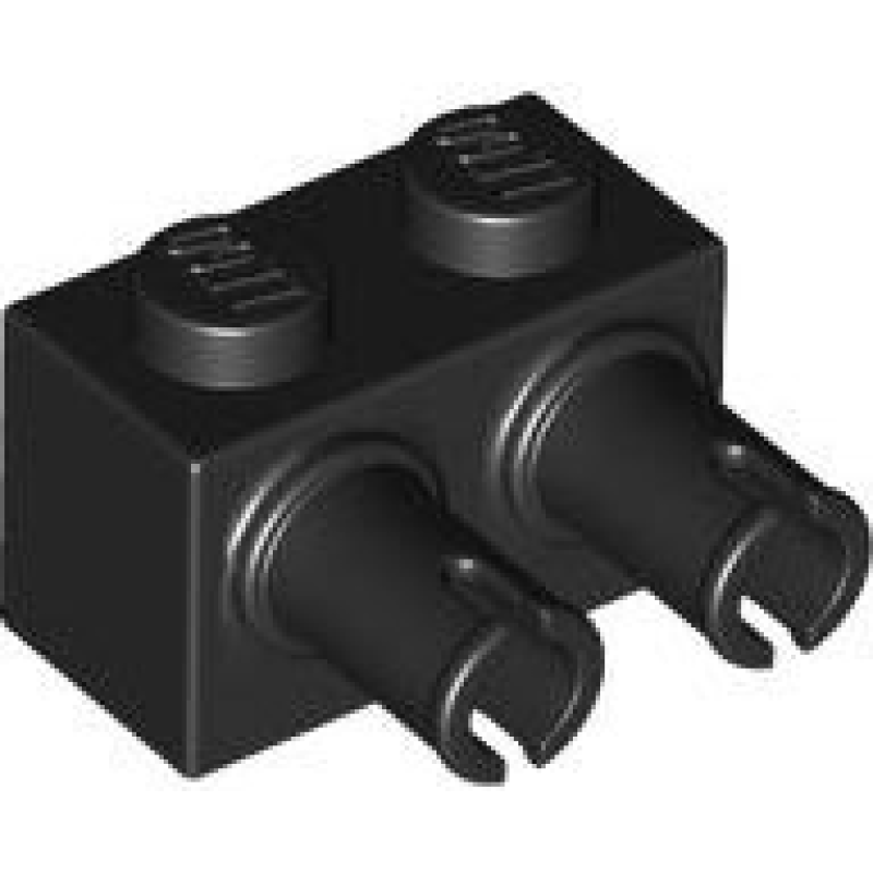 Steen, Aangepast 1x2 met pinnen Black