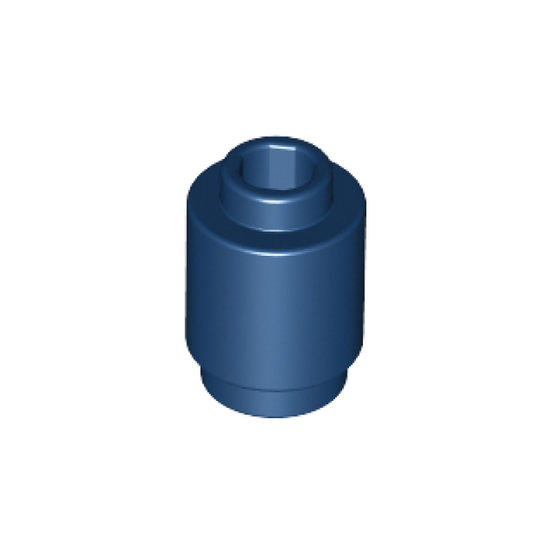 Steen, Rond 1x1 met open nop Dark Blue