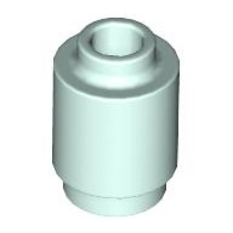 Steen, Rond 1x1 met open nop Light Aqua