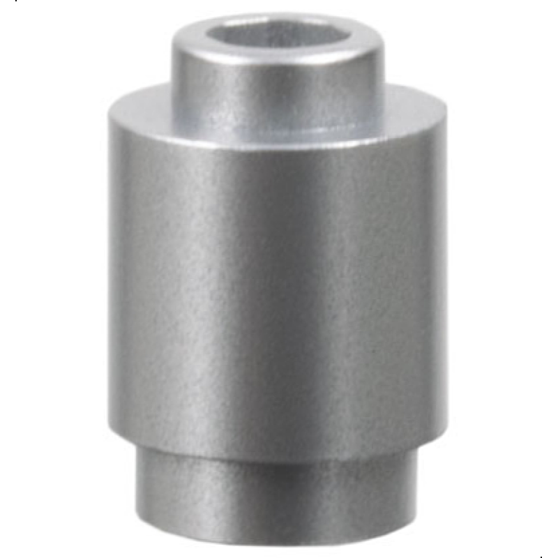 Steen, Rond 1x1 met open nop Metallic Silver