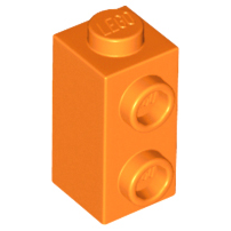 Steen, Aangepast 1x1x1 2/3 met noppen aan 1 kant Orange
